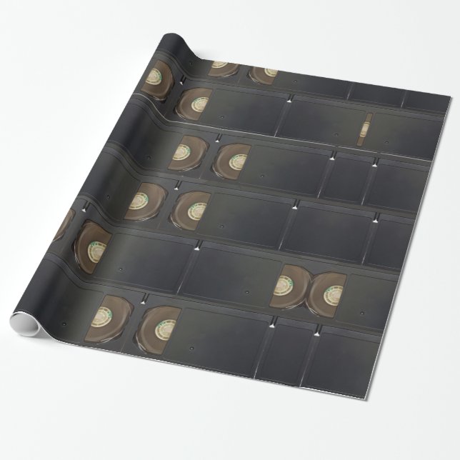 Analogue Videocaesettes Wrapping Paper (Unrolled)