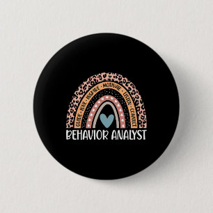 Analyst 100th Day Of School Aba Therapy Rainbow  6 Cm Round Badge