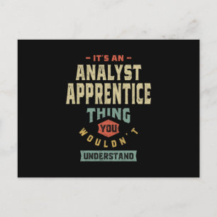 Analyst Apprentice Job Title Men Women Gift Postcard