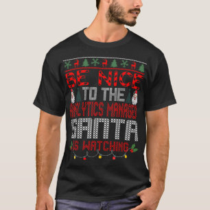 Analytics Manager Christmas Santa Claus Gift  T-Shirt