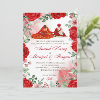 Anand Karaj invitations & Sikh wedding cards