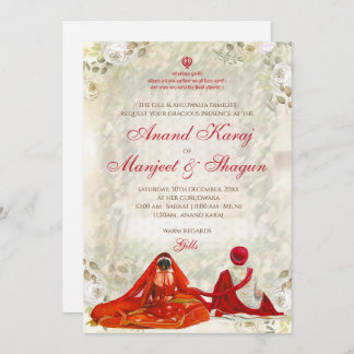 Anand Karaj invites & Sikh wedding invitations