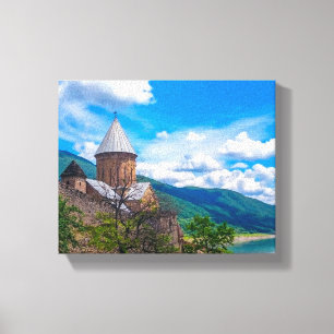 Ananuri Castle Georgia Aragvi Caucuses Mountains Canvas Print