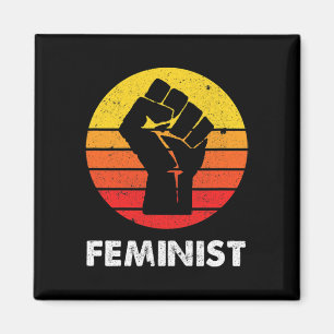 Anarchist Feminist Retro Vintage 70s Women Equalit Magnet