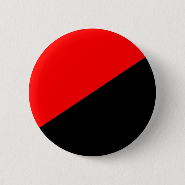 Anarchist Flag (Anarchism) 6 Cm Round Badge (Front)