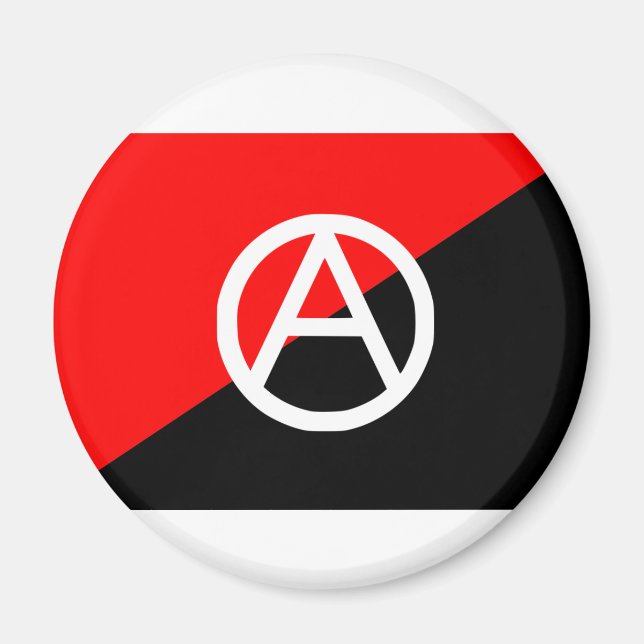Anarchist flag with A symbol Magnet (Front)