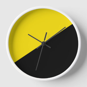 Anarcho capitalism flag anarchy symbol black yello clock