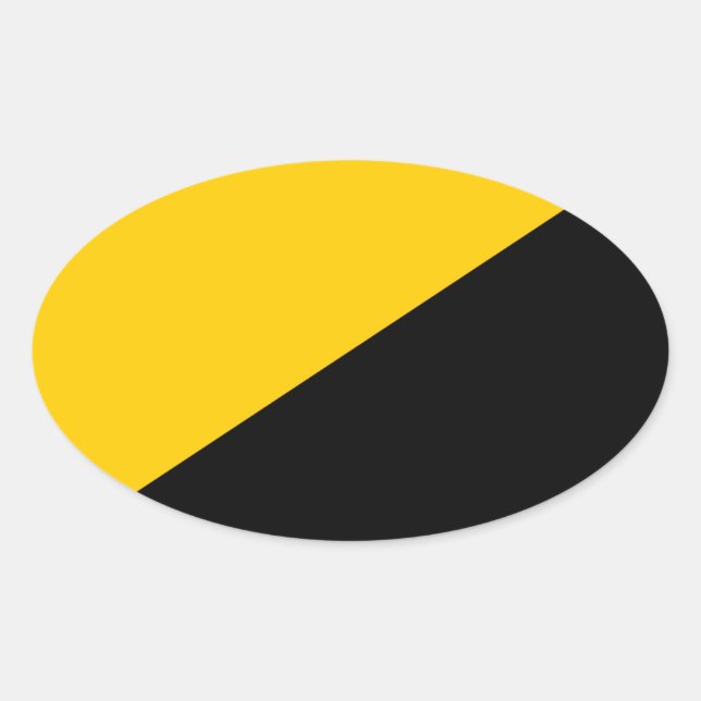 Anarcho Capitalist Flag Oval Sticker (Front)