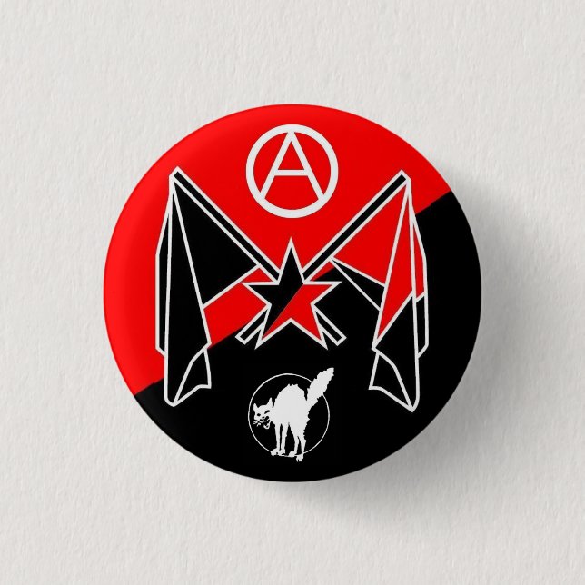 anarcho-syndicalism 3 cm round badge (Front)