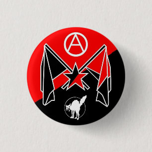 anarcho-syndicalism 3 cm round badge