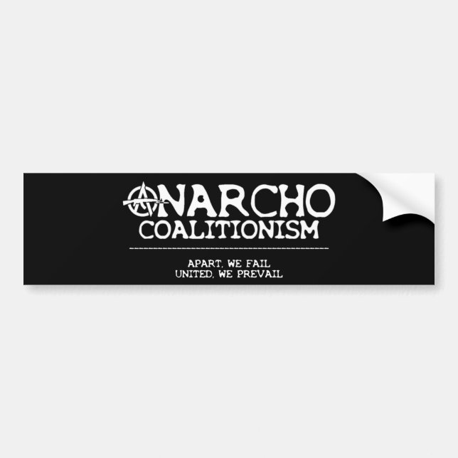 #AnarchoCoalitionism Bumper Sticker (Front)