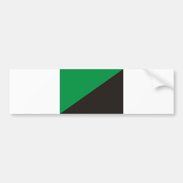 anarchy eco flag green black ecology bumper sticker (Front)