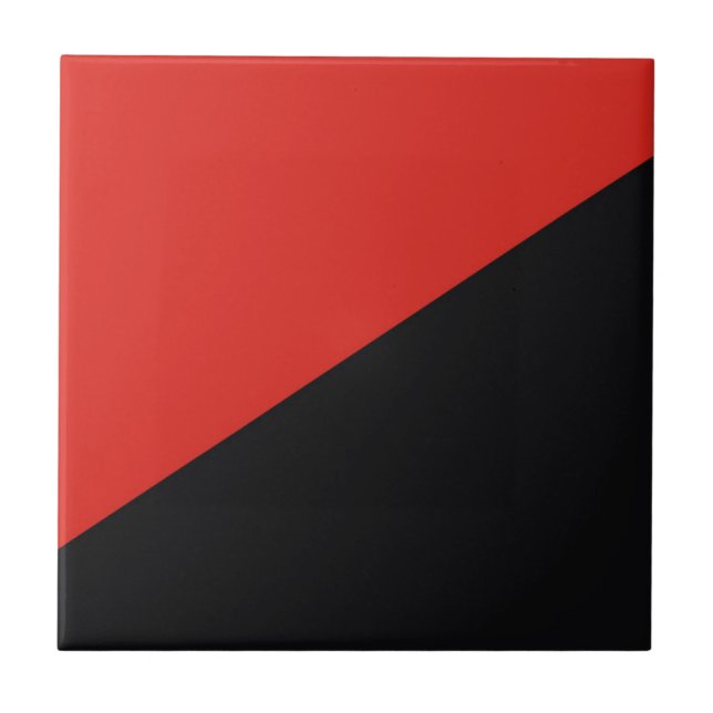 anarchy flag symbol punk communism socialism red b tile (Front)