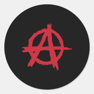 Anarchy Freedom From Rules Protest Anti Government Classic Round Sticker