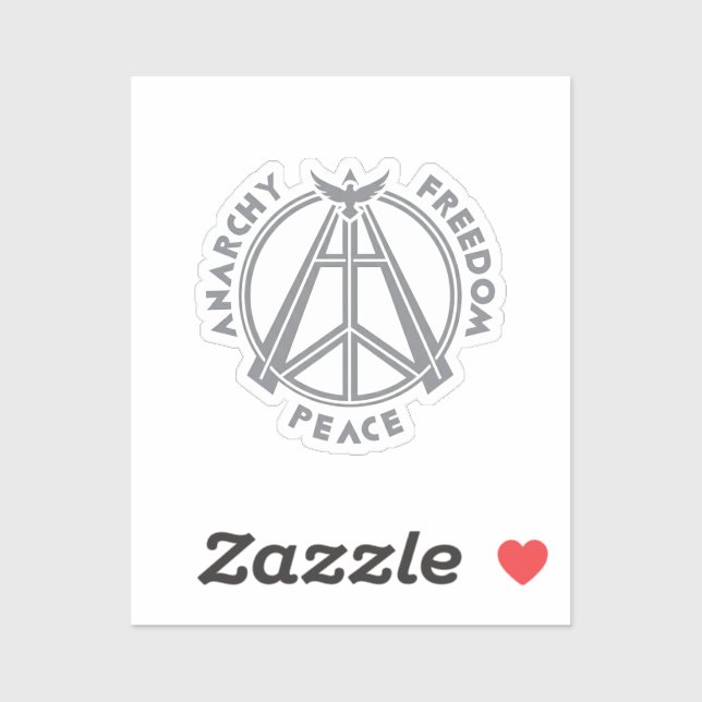 Anarchy, Freedom & Peace: Modern Anarchy Symbol (Sheet)