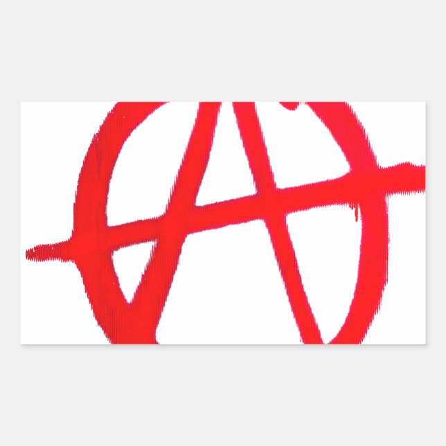 Anarchy Graffiti Rectangular Sticker (Front)