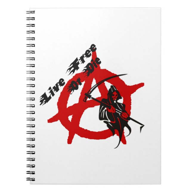 Anarchy Grim Reaper Spiral Notebook (Front)