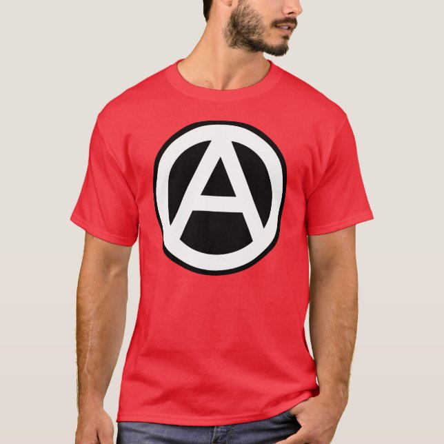 Anarchy icon Classic (black background) T-Shirt (Front)