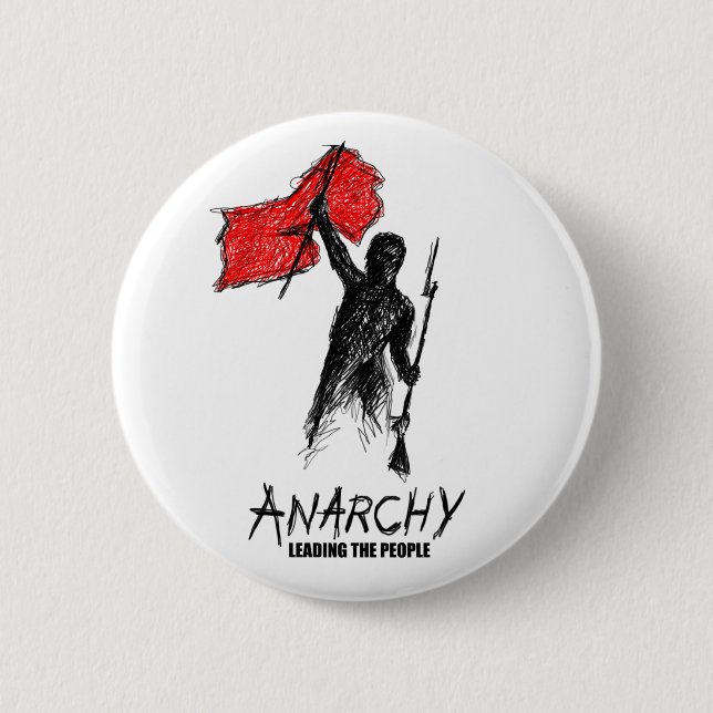 Anarchy Leading the People 6 Cm Round Badge (Front)
