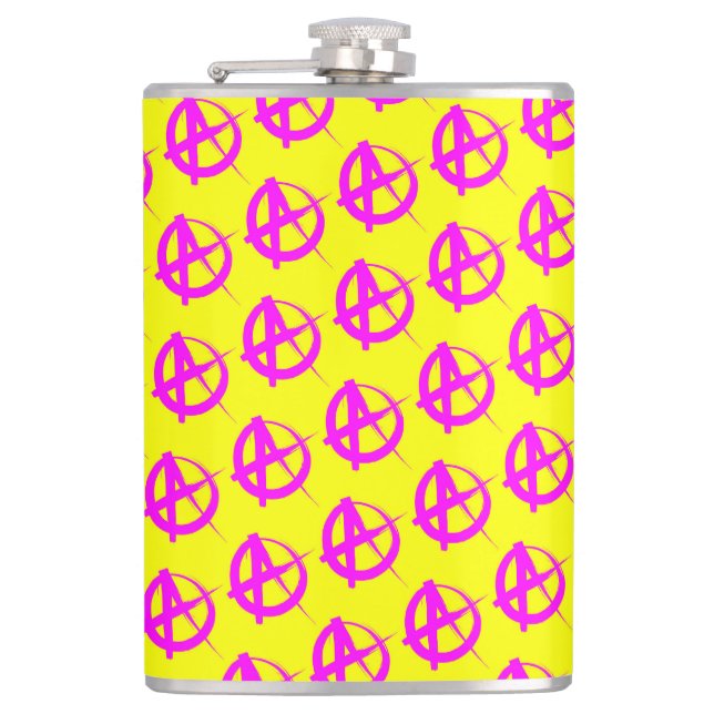 Anarchy Pattern Hip Flask (Front)
