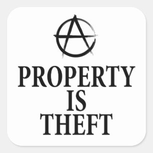 Anarchy quote square sticker