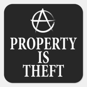 Anarchy quote square sticker