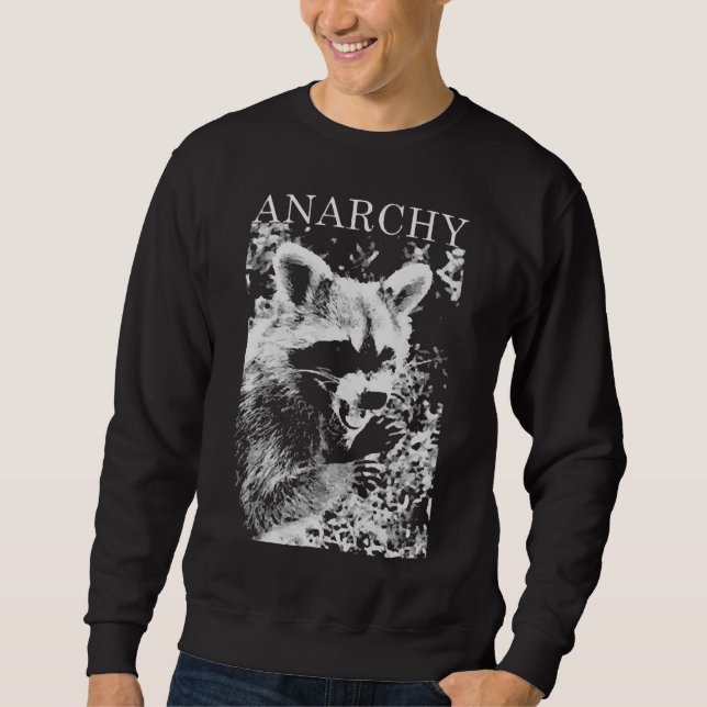 ANARCHY RACCOON FUNNY SWEATSHIRT (Front)