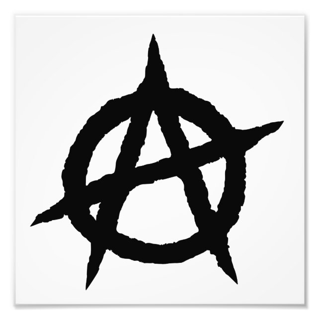 Anarchy symbol black punk music culture sign chaos (Front)