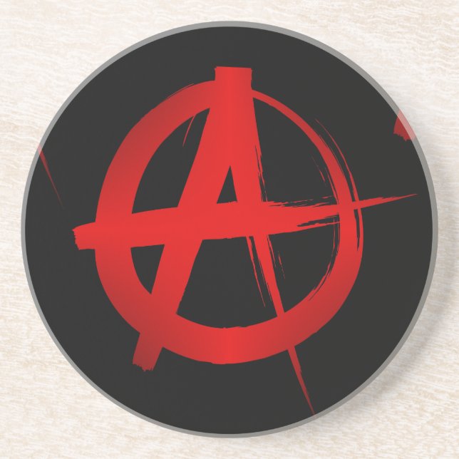 Anarchy symbol coaster (Front)