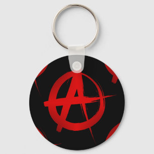Anarchy symbol key ring
