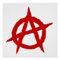 Anarchy symbol red punk music culture sign chaos p