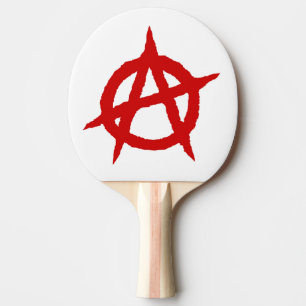Anarchy symbol red punk music culture sign chaos p ping pong paddle