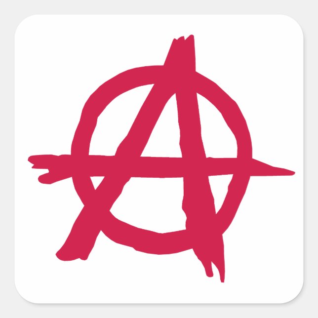 Anarchy SYmbol Square Sticker (Front)