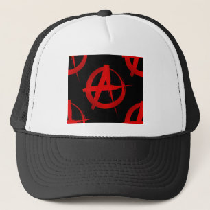 Anarchy symbol trucker hat