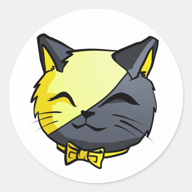 AnarKitty Chibi Anarchyball Cat Sticker - AnCap (Front)