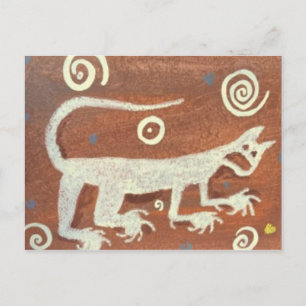 Anasazi Petroglyph Mountain Lion, Postcard