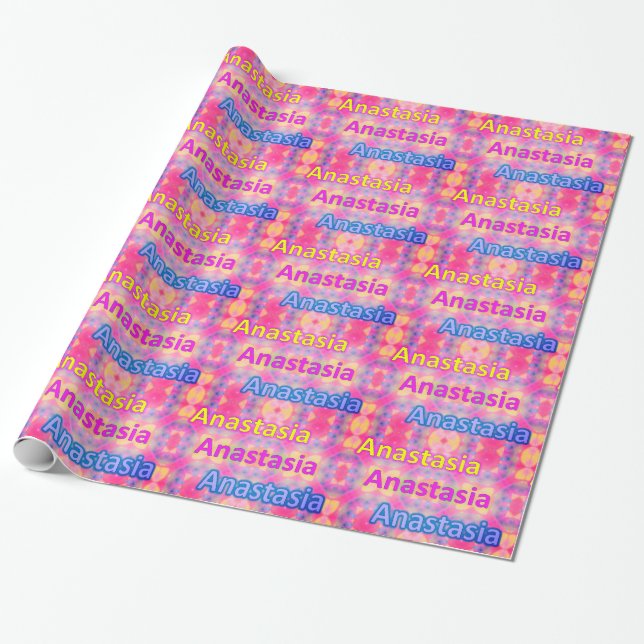 ANASTASIA ~ Fractal Pattern Personalized Wrapping Paper (Unrolled)