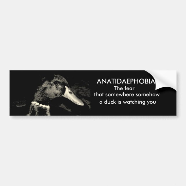 Anatidaephobia Bumper Sticker (Front)