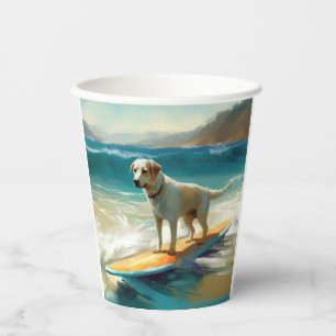 Anatolian Shepherd Beach Surfing Painting Paper Cups