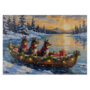 Anatolian Shepherd Christmas Boat Holiday Cutting Board