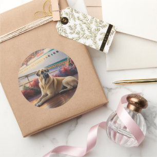 Anatolian Shepherd Christmas Cruise: Pawsome  Classic Round Sticker