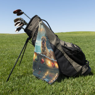 Anatolian Shepherd Christmas Festive Voyage Golf Towel