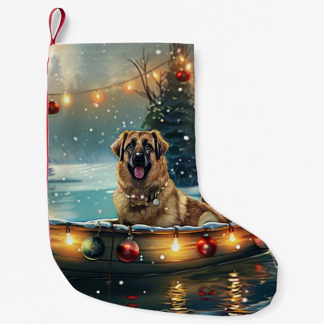 Anatolian Shepherd Christmas Festive Voyage Small Christmas Stocking (Front)
