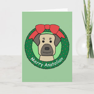 Anatolian Shepherd Christmas Holiday Card