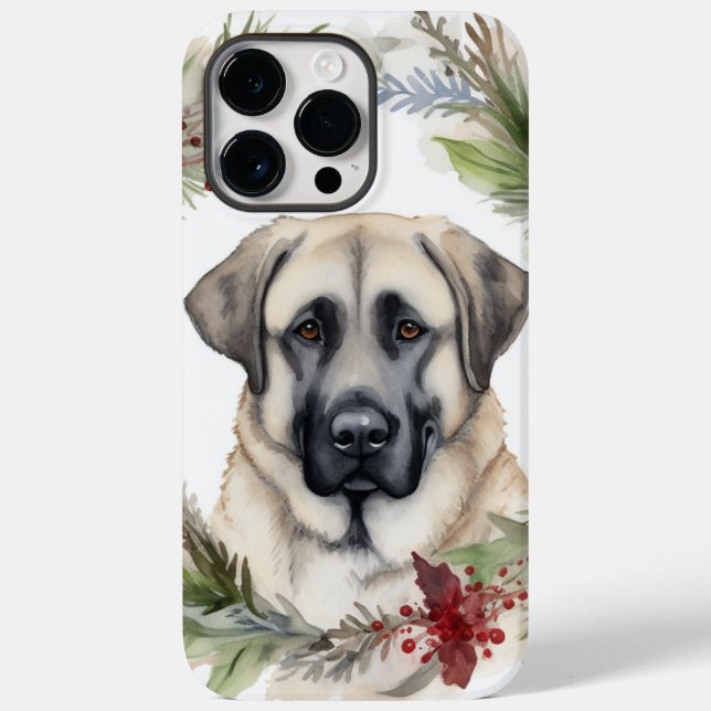 Anatolian Shepherd Christmas Wreath Festive Pup Case-Mate iPhone Case (Back)