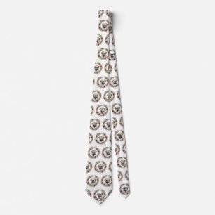 Anatolian Shepherd Christmas Wreath Festive Pup Tie