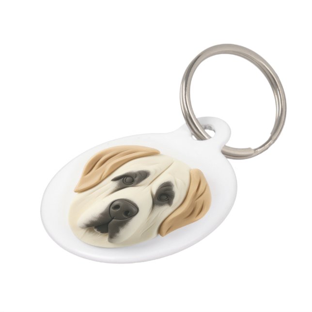Anatolian Shepherd Dog 3D Inspired Pet Tag (Side)