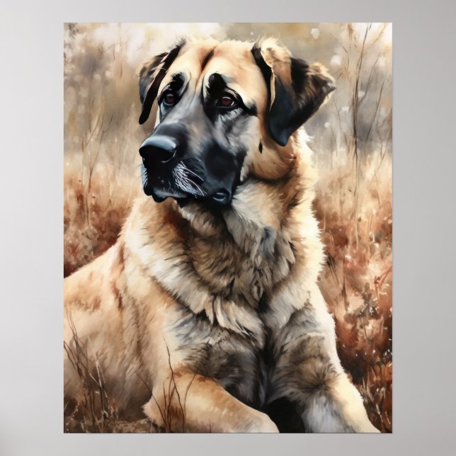 Anatolian Shepherd Dog Art Print Poster (Front)