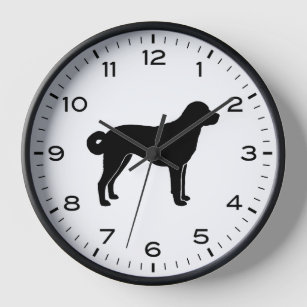 Anatolian Shepherd Dog Breed Silhouette Clock