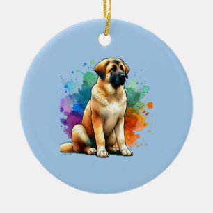 Anatolian Shepherd Dog Ceramic Tree Decoration
